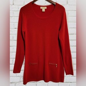 Peck & Peck Cashmere Red long-sleeve Size Large